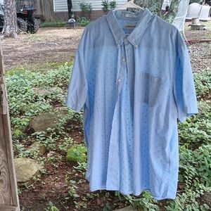 Saddlebred Light Blue Short Sleeve Button Down Shirt
